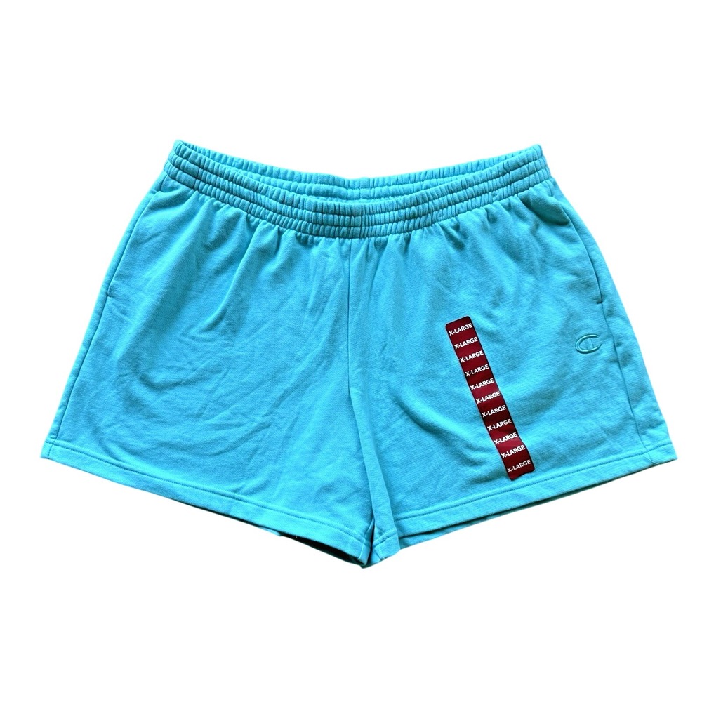 Champion Shorts Women's XL Blue Comfy Sweatshorts Athleticwear Cotton NWT‎